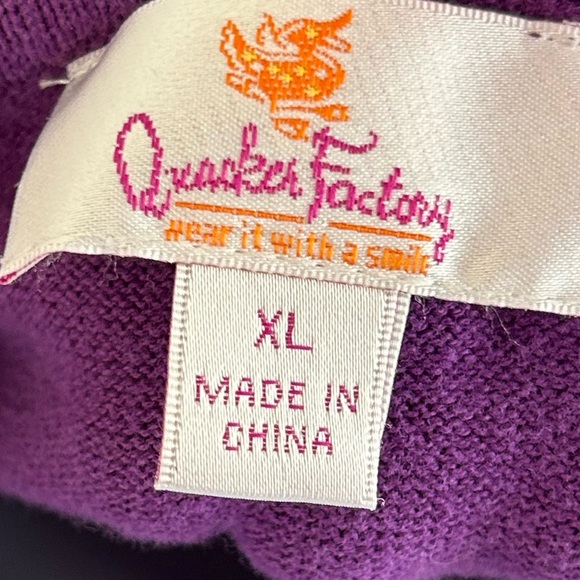 VINTAGE Y2K QUACKER FACTORY BUTTERFLY EMBELLISHED TOP - Picture 4 of 4